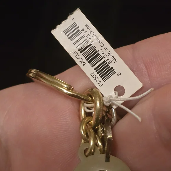 ⭐️Coach Star, Heart, & Circles Rhinestone Key Ring/Keychain/Bag Charm - Picture 8 of 8